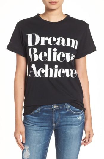 Women's Sincerely Jules 'dream Believe Achieve' Graphic Tee, Size - Black