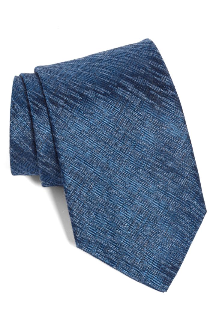 Men's John Varvatos Star Usa Brushed Solid Tie, Size - Blue