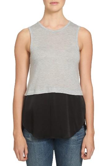 Women's 1.state Crepe Hem Tank, Size - Grey