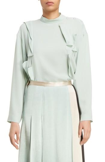 Women's Toga Georgette Satin Shirt Us / 40 Fr - Green