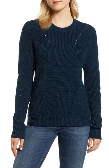 Women's Velvet By Graham & Spencer Crewneck Sweater - Blue