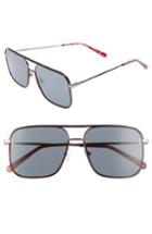 Women's Stella Mccartney 57mm Square Aviator Sunglasses - Ruthenim/ Havana