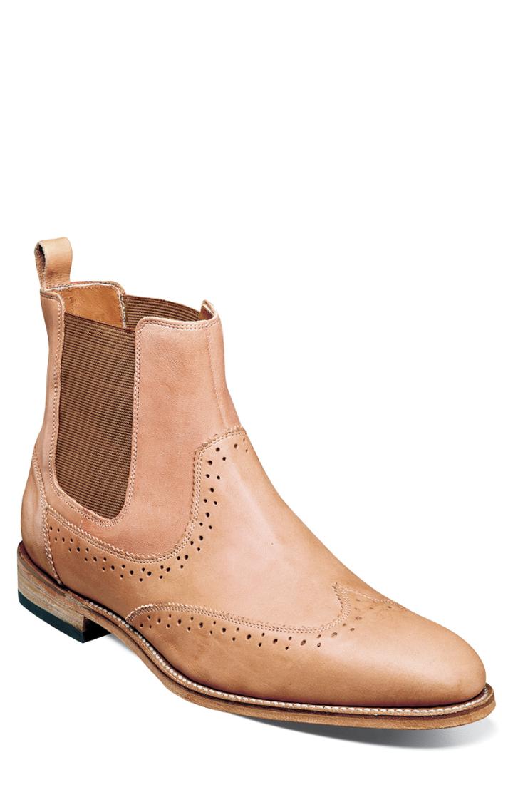 Men's Stacy Adams M2 Wingtip Chelsea Boot .5 D - Brown