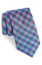 Men's Ted Baker London Plaid Silk Tie, Size - Blue