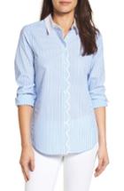 Women's Draper James Elliot Stripe Cotton Shirt - Blue