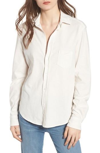 Women's Frank & Eileen Tee Lab Eileen Jersey Button Front Shirt - White