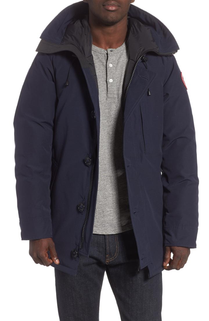 Men's Canada Goose Chateau Slim Fit Down Parka, Size - Blue