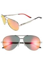 Men's Carrera Eyewear 59mm Metal Aviator Sunglasses - Matte Palladium/ Red Mirror