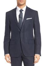 Men's Nordstrom Men's Shop Classic Fit Linen Blazer R - Blue