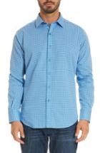 Men's Robert Graham Bosch Tailored Fit Microcheck Sport Shirt - Blue