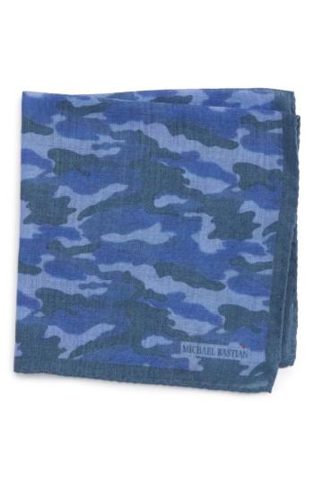Men's Michael Bastian Camo Pocket Square, Size - Blue