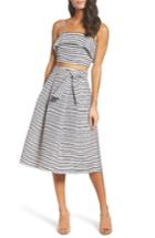 Women's Bb Dakota Grace Stripe Two-piece Dress - Ivory