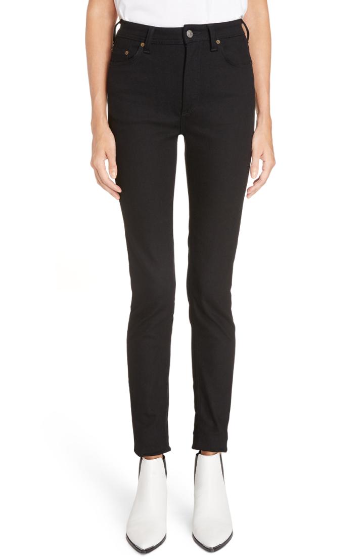 Women's Acne Studios Peg High Waist Skinny Jeans