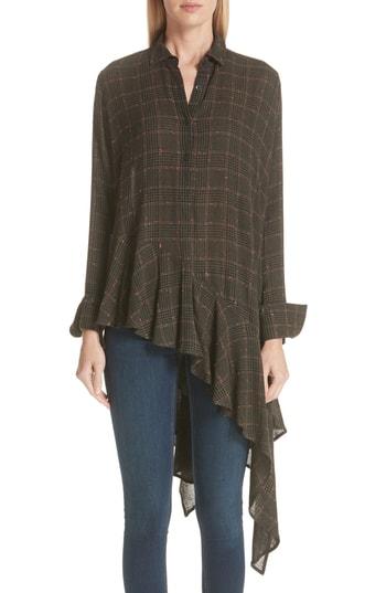 Women's Palmer//harding Asymmetrical Ruffle Blouse Us / 6 Uk - Brown
