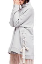 Women's Free People So H Lace-up Pullover