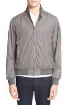 Men's Moncler 'albert' Stripe Collar Jacket - Grey
