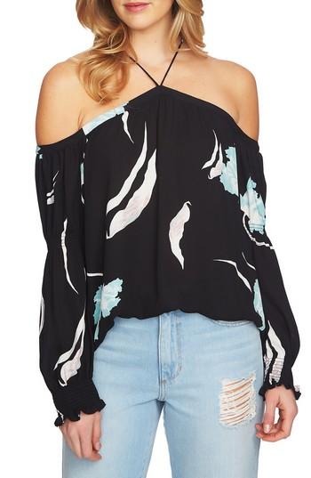 Women's 1.state Off The Shoulder Blouse - Green