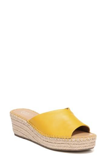Women's Sarto By Franco Sarto Pinot Platform Wedge Slide Sandal M - Yellow