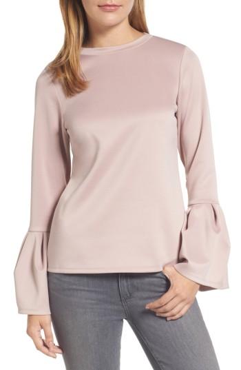 Petite Women's Halogen Bell Sleeve Top P - Pink