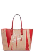 Christian Louboutian Cabata Loubi Kraft Leather Tote -