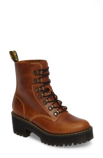 Women's Dr. Martens Leona Heeled Boot Us/ 3uk - Brown