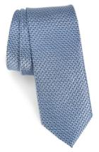 Men's Nordstrom Men's Shop Iris Solid Silk Skinny Tie, Size - Blue