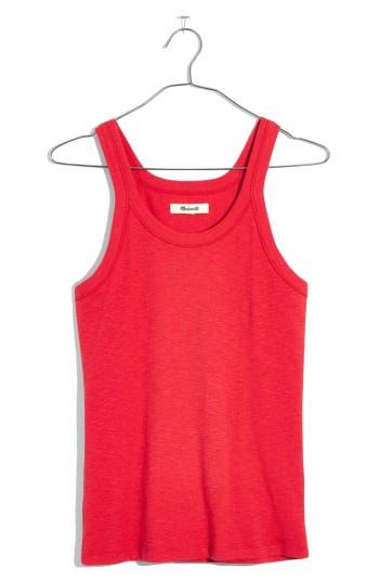Women's Madewell Audio Tank, Size - Red