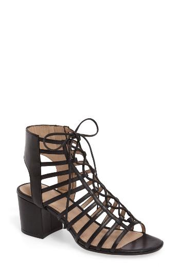 Women's Pour La Victoire 'amabelle' Lace-up Sandal .5 M - Black