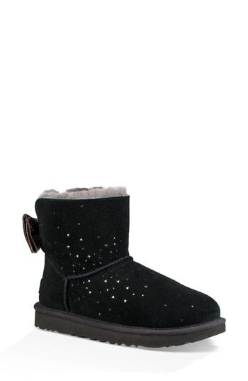 Women's Ugg Stargirl Bow Mini Bootie M - Black