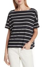 Women's Eileen Fisher Stripe Organic Cotton Top, Size - Black