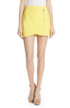 Women's Alice + Olivia Lennon Side Zip Miniskirt - Yellow