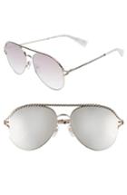 Women's Marc Jacobs 58mm Aviator Sunglasses - Palladium White