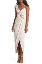 Women's Shona Joy Luxe Asymmetrical Frill Maxi Dress - White
