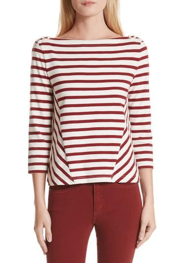 Women's Veronica Beard Lincoln Mariner Top - Red