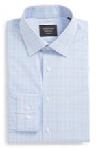 Men's Nordstrom Men's Shop Traditional Fit Plaid Dress Shirt .5 32/33 - Blue