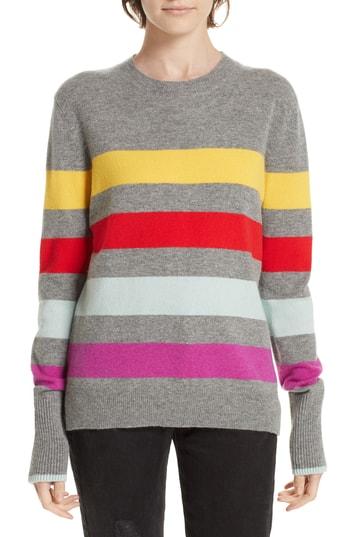 Women's La Ligne Candy Stripe Sweater - Grey