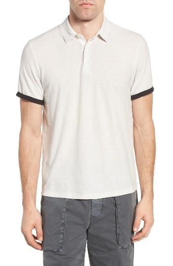 Men's James Perse Contrast Band Polo (xs) - Metallic