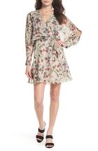 Women's Clover And Sloane Yoryu Floral Chiffon Dress - Beige