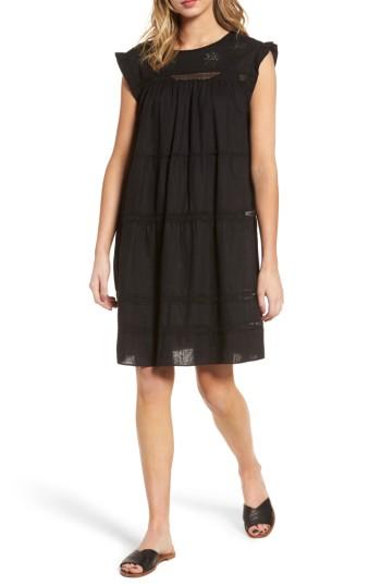 Women's Current/elliott Lace Shift Dress - Black