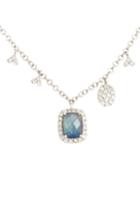 Women's Meira T Diamond & Semiprecious Stone Dangle Charm Necklace