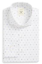 Men's Strong Suit Trim Fit Floral Dress Shirt .5 R - Blue