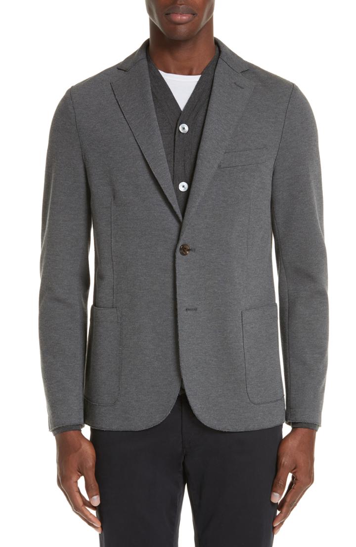 Men's Eleventy Slim Fit Stretch Cotton Blend Blazer Us / 54 Eu R - Grey