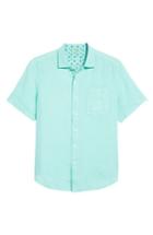 Men's Tommy Bahama Seaspray Breezer Regular Fit Linen Sport Shirt, Size - Green