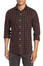 Men's Bonobos Unbutton Slim Fit Check Sport Shirt R - Brown