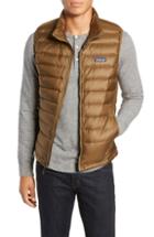 Men's Patagonia Windproof & Water Resistant 800 Fill Power Down Quilted Vest, Size - Green