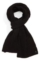 Men's Polo Ralph Lauren Chunky Rib Knit Scarf, Size - Black