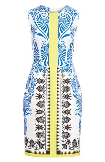 Women's Versace Eros Stretch Cady Sheath Dress Us / 52 It - White