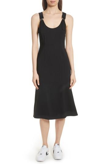 Women's A.l.c. Sander Buckle Strap Midi Dress - Black