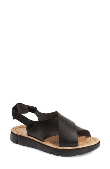 Women's Camper 'oruga' Crisscross Sandal Eu - Black