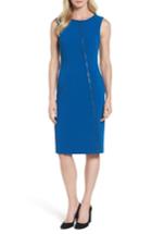 Women's Boss Danafea Zip Detail Sheath Dress R - Blue